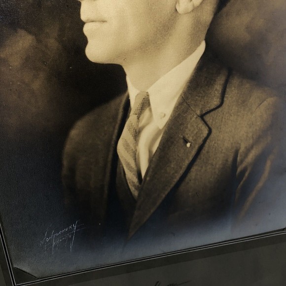 Antique 1940's 11x9  Black &‎ White Photograph Picture Cardboard MKD Patterson - Picture 4 of 12